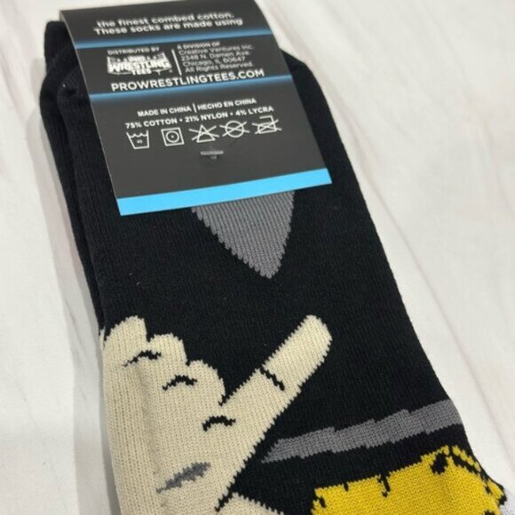 NWT Pro Wrestling Tees Mick Foley Christmas Saint Mick Socks - Picture 4 of 6